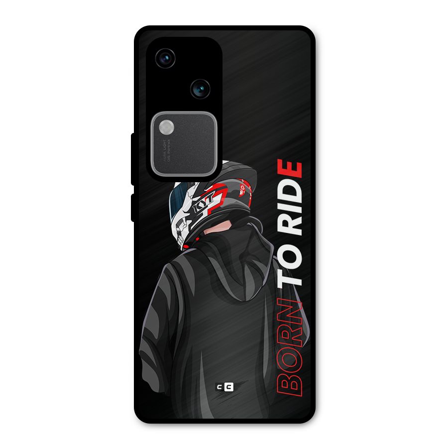Born To Ride Metal Back Case for Vivo V30 Pro