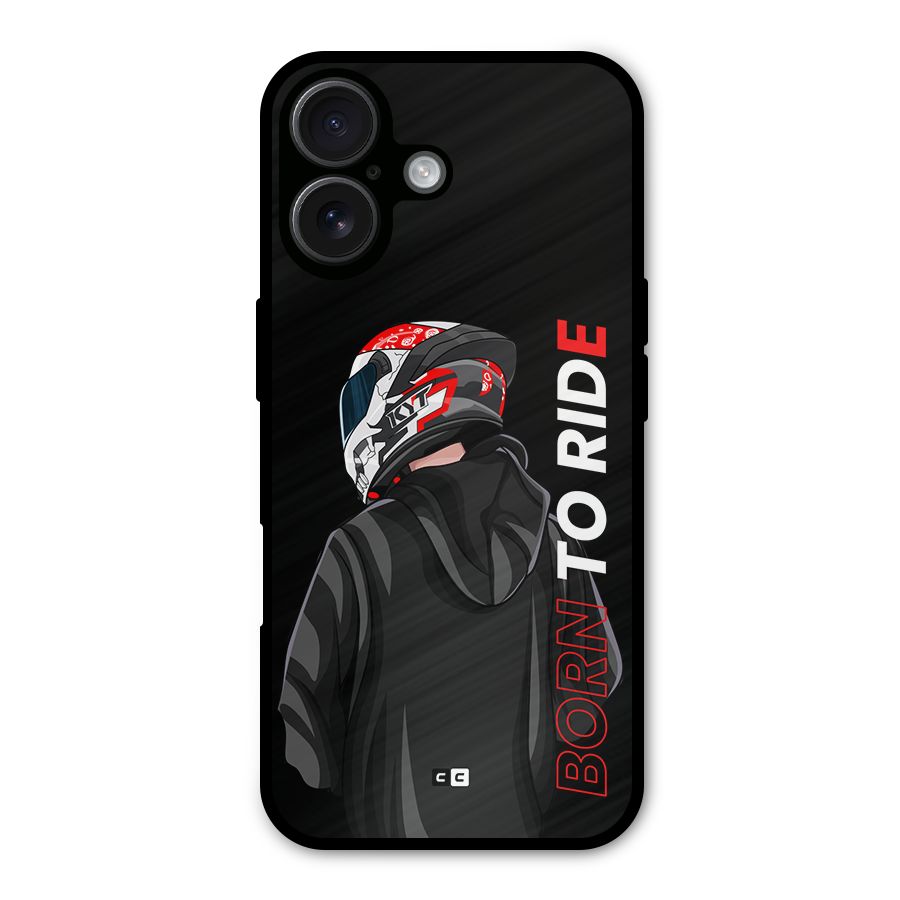 Born To Ride Metal Back Case for iPhone 16