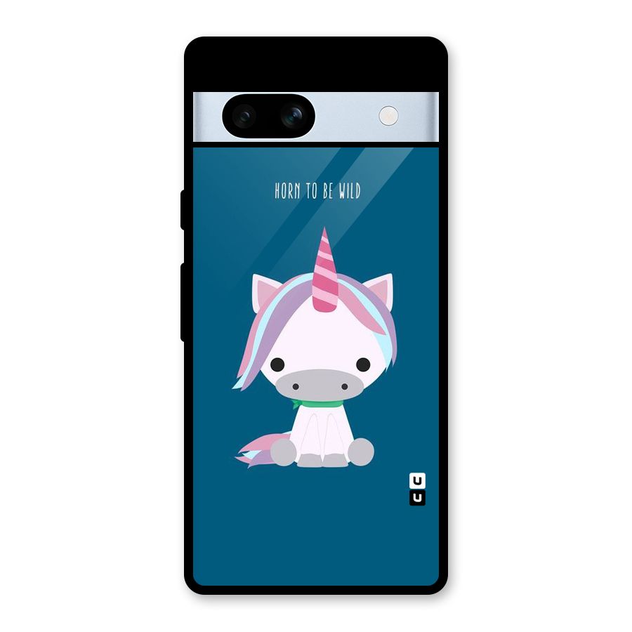 Born Wild Unicorn Glass Back Case for Google Pixel 7a