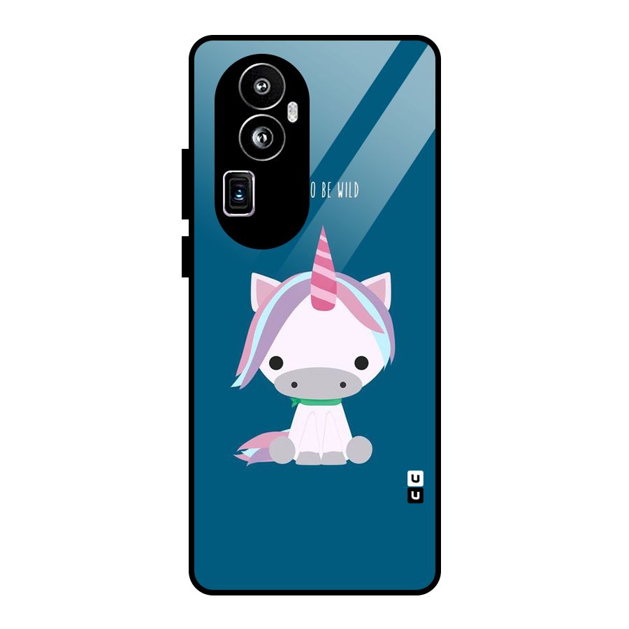Born Wild Unicorn Glass Back Case for Oppo Reno10 Pro Plus