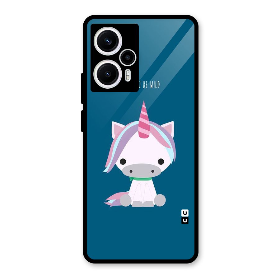 Born Wild Unicorn Glass Back Case for Poco F5