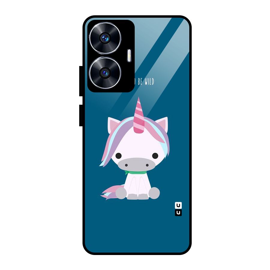 Born Wild Unicorn Glass Back Case for Realme Narzo N55