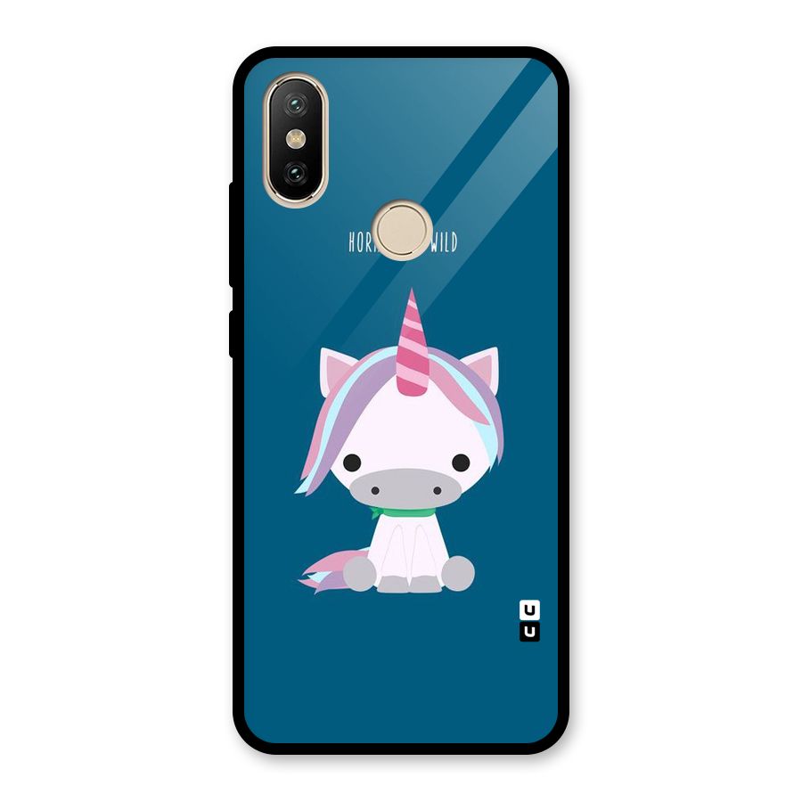 Born Wild Unicorn Glass Back Case for Redmi A2