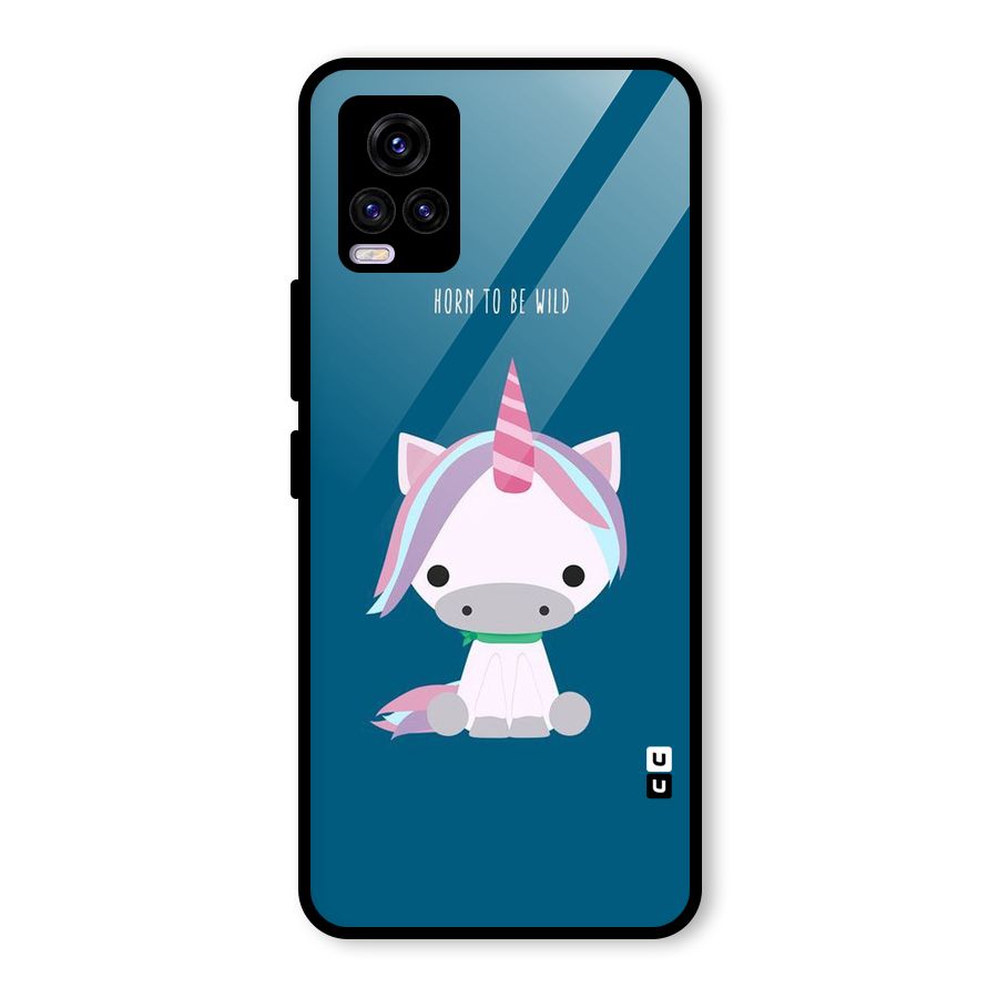 Born Wild Unicorn Glass Back Case for Vivo V20 2021