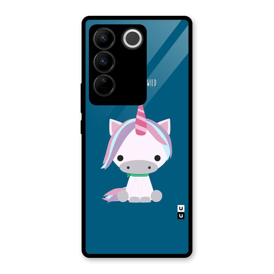 Born Wild Unicorn Glass Back Case for Vivo V27