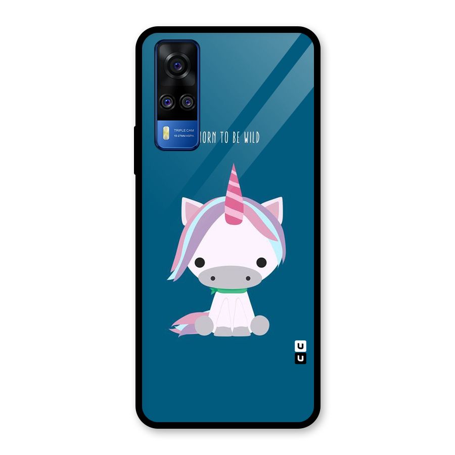 Born Wild Unicorn Glass Back Case for Vivo Y31