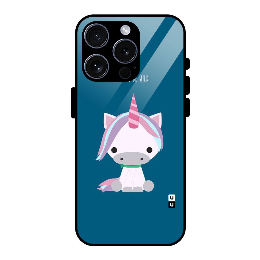 Born Wild Unicorn Glass Back Case for iPhone 15 Pro