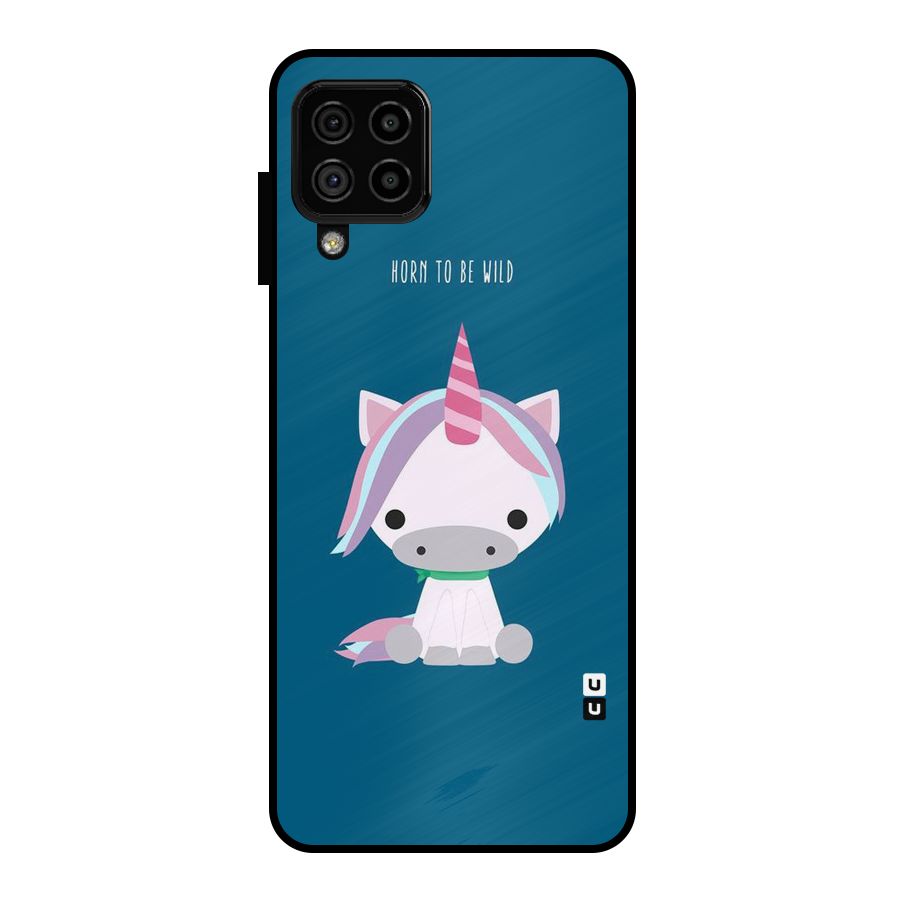 Born Wild Unicorn Metal Back Case for Galaxy A22 4G