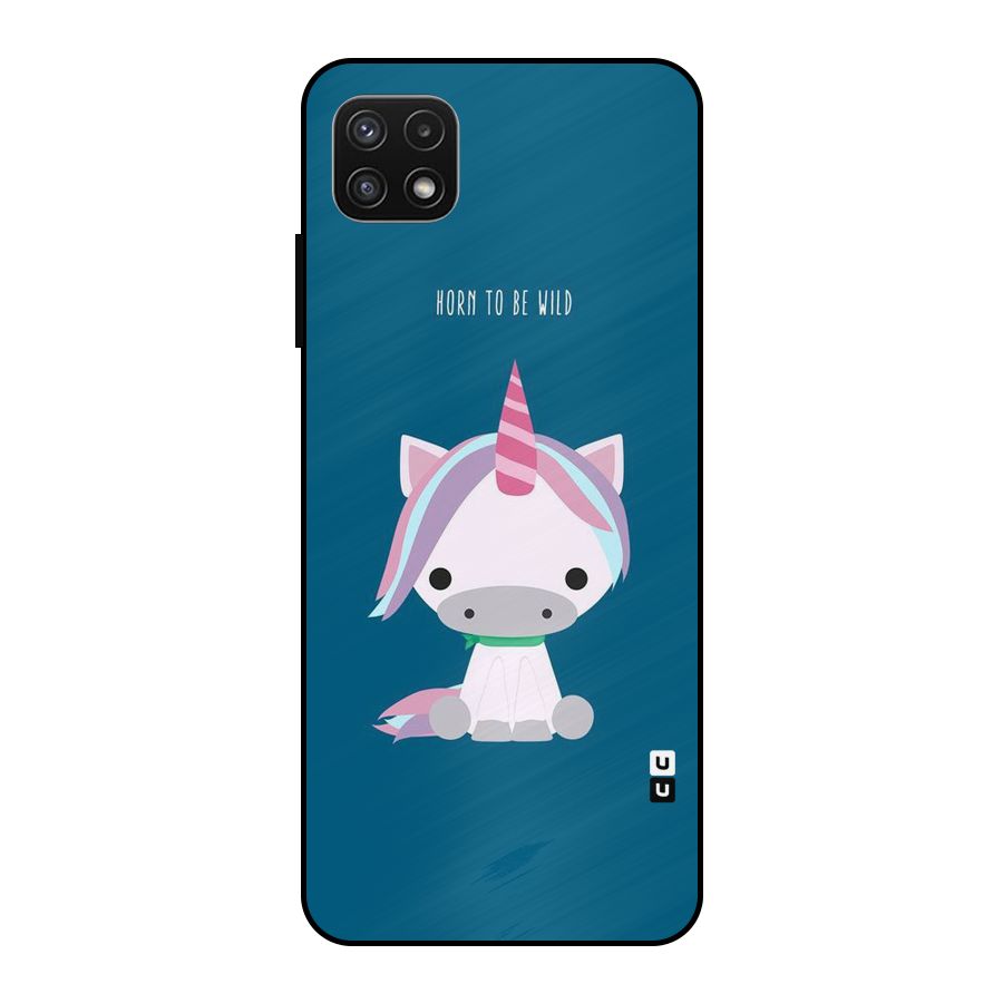Born Wild Unicorn Metal Back Case for Galaxy A22 5G
