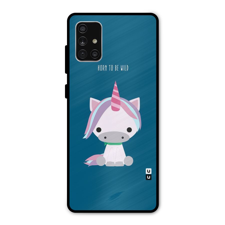 Born Wild Unicorn Metal Back Case for Galaxy A71