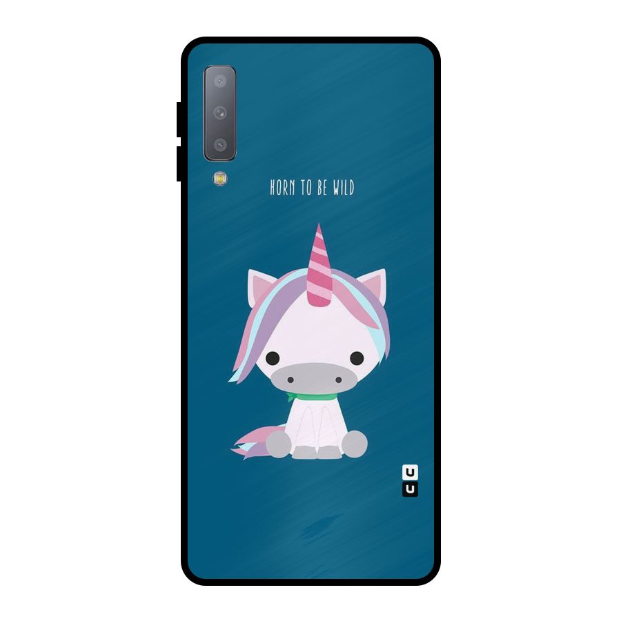 Born Wild Unicorn Metal Back Case for Galaxy A7 (2018)