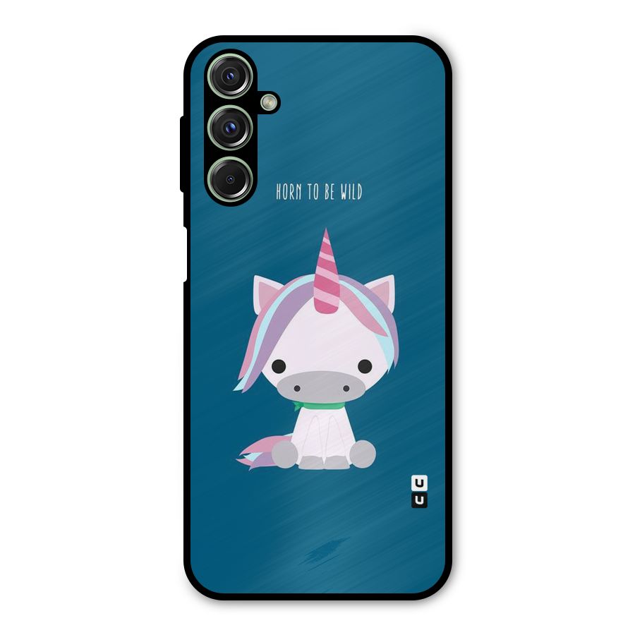 Born Wild Unicorn Metal Back Case for Galaxy F34