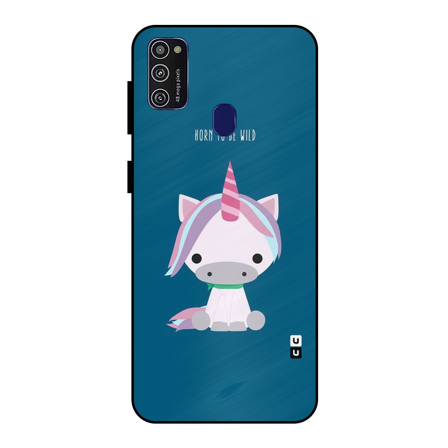 Born Wild Unicorn Metal Back Case for Galaxy M30s
