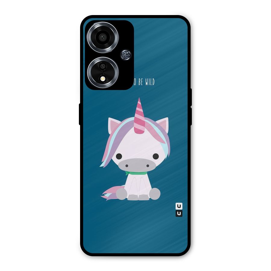Born Wild Unicorn Metal Back Case for Oppo A59