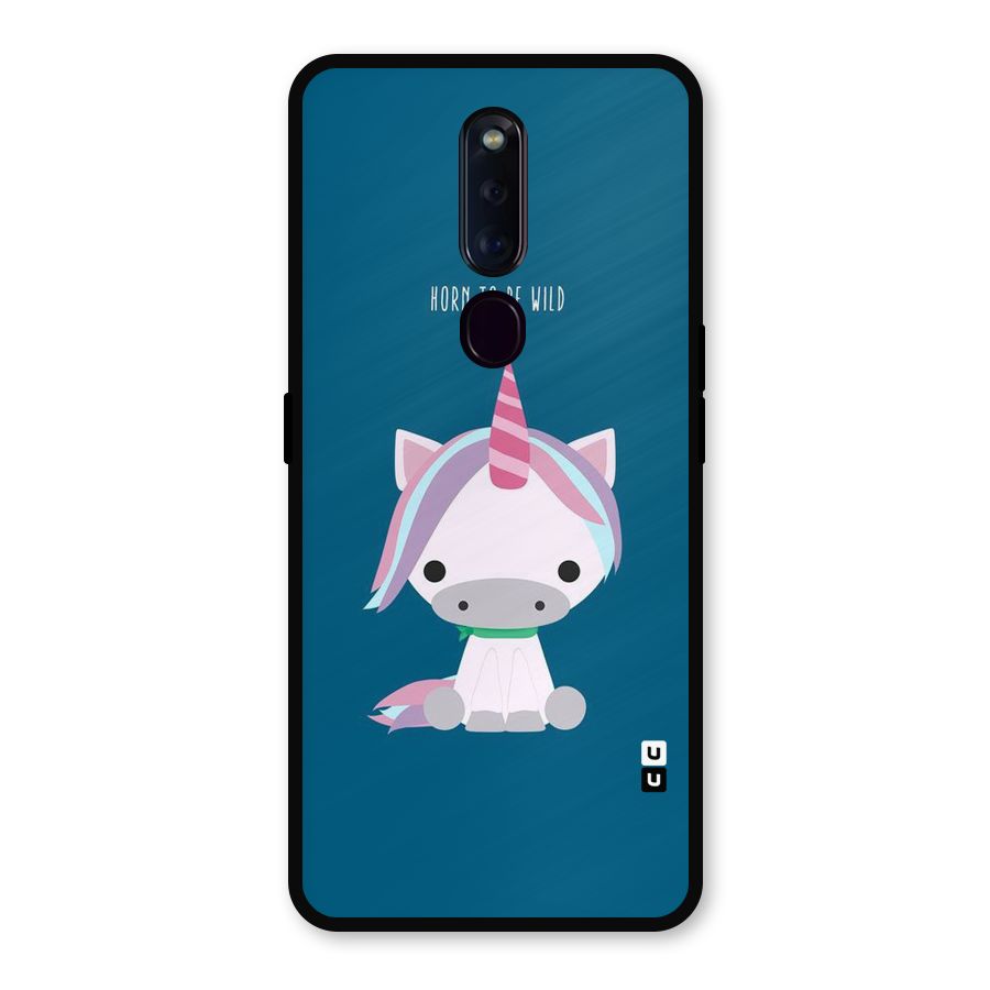 Born Wild Unicorn Metal Back Case for Oppo F11 Pro