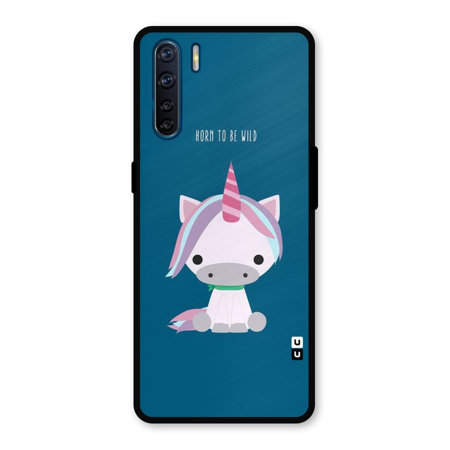 Born Wild Unicorn Metal Back Case for Oppo F15