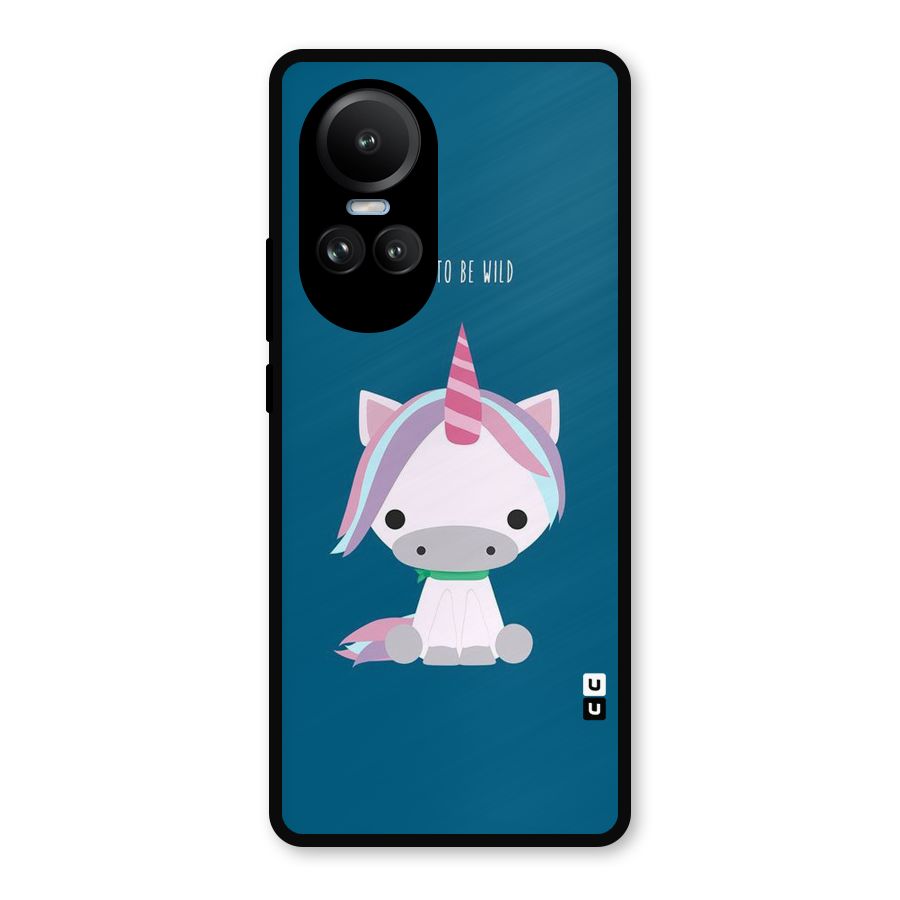 Born Wild Unicorn Metal Back Case for Oppo Reno10