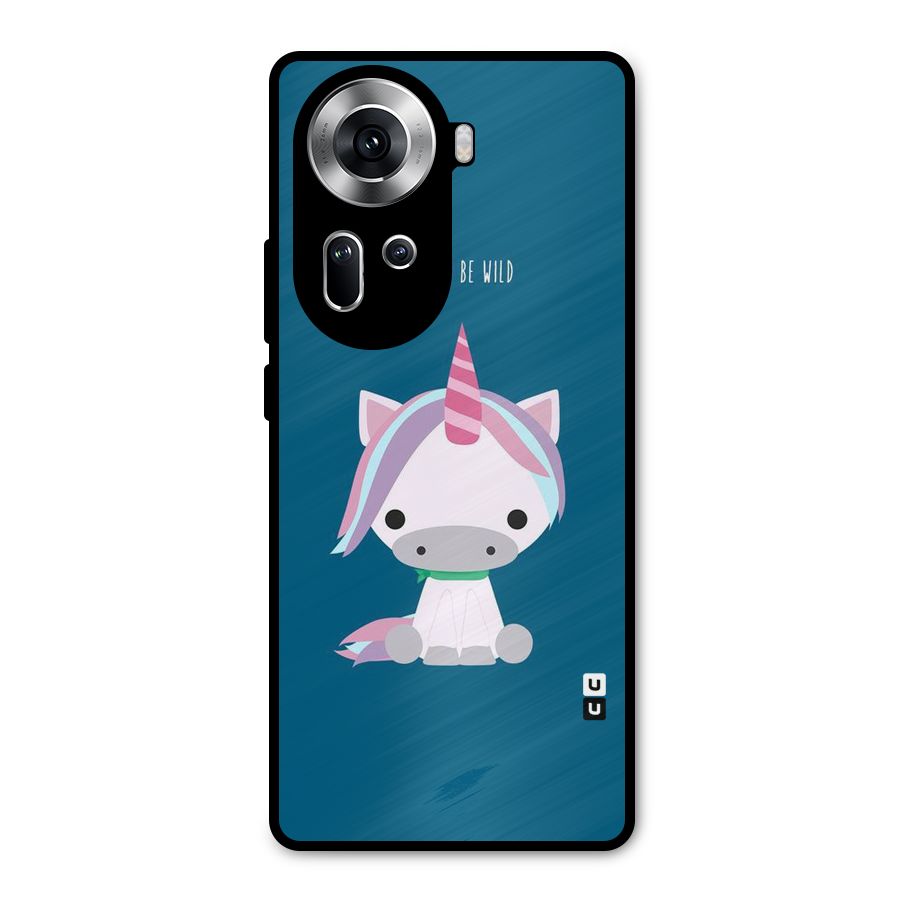 Born Wild Unicorn Metal Back Case for Oppo Reno11 5G