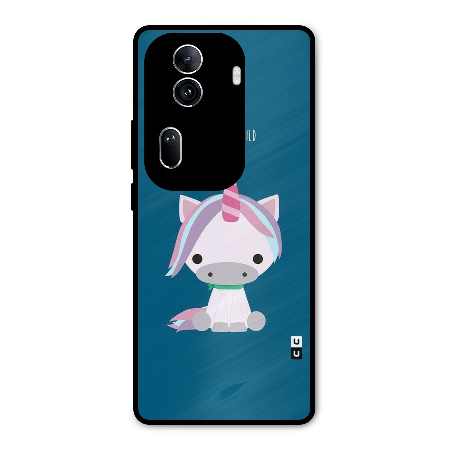 Born Wild Unicorn Metal Back Case for Oppo Reno11 Pro 5G