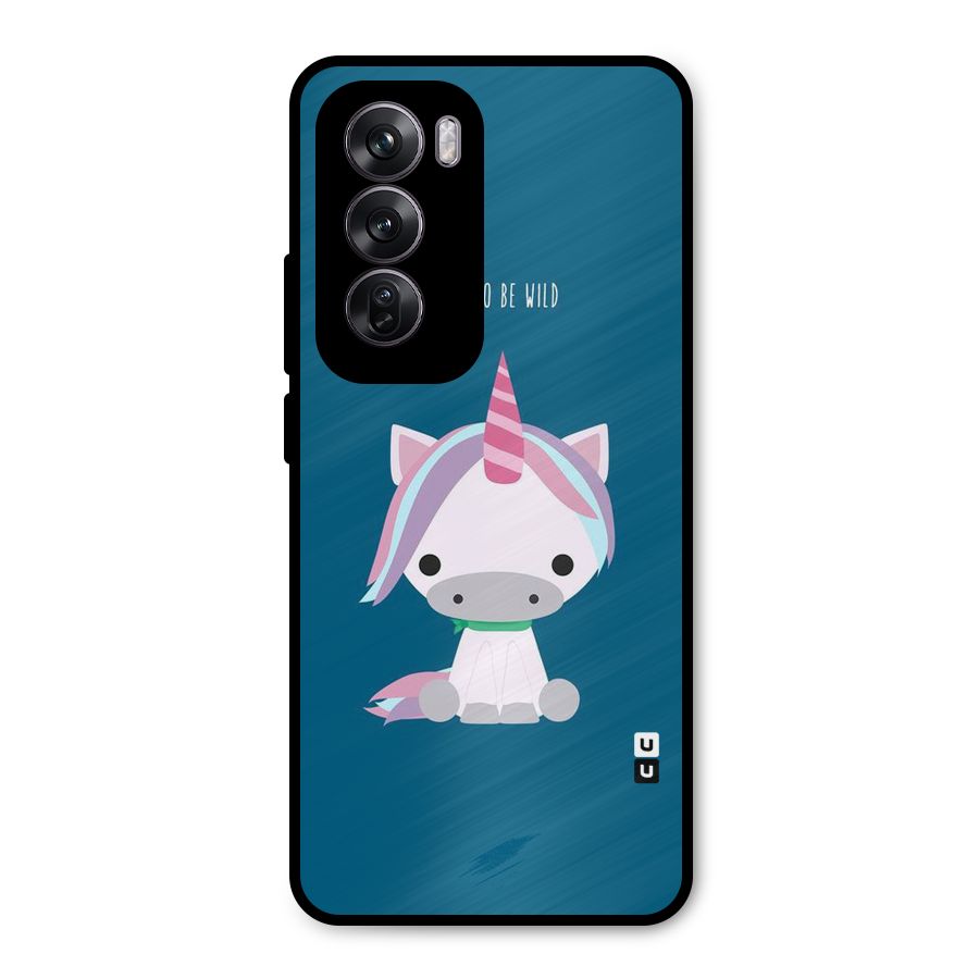 Born Wild Unicorn Metal Back Case for Oppo Reno12 Pro