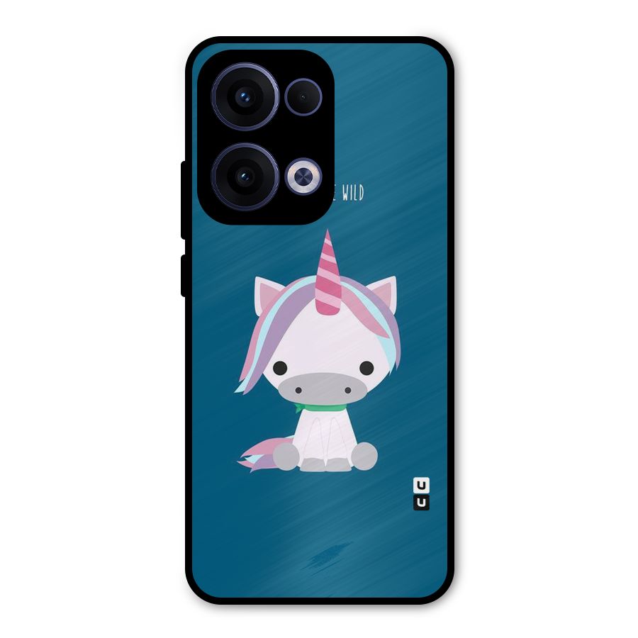 Born Wild Unicorn Metal Back Case for Oppo Reno13