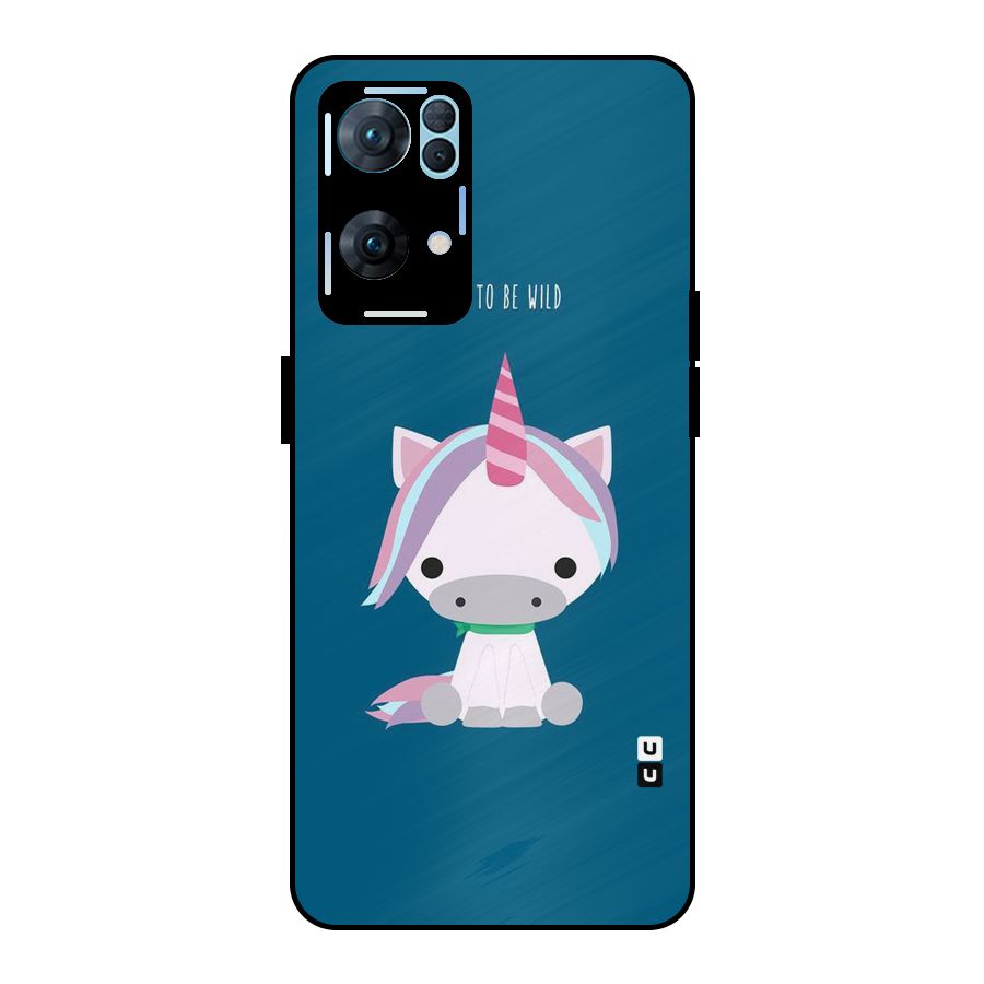 Born Wild Unicorn Metal Back Case for Oppo Reno7 Pro 5G