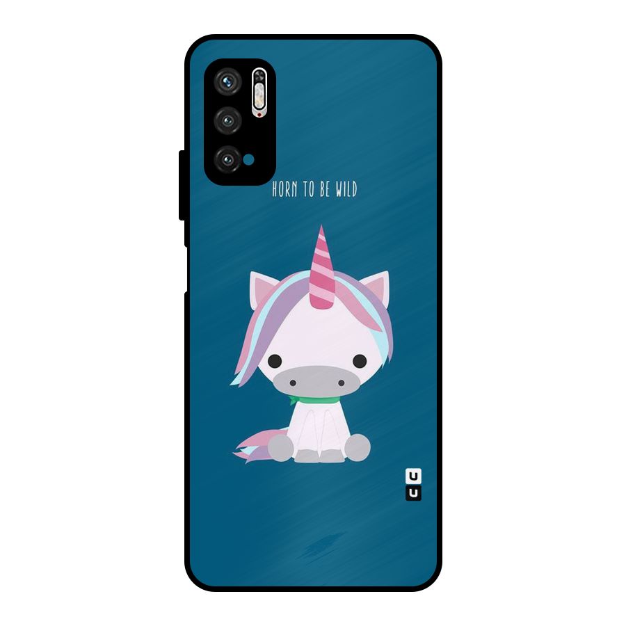 Born Wild Unicorn Metal Back Case for Poco M3 Pro 5G