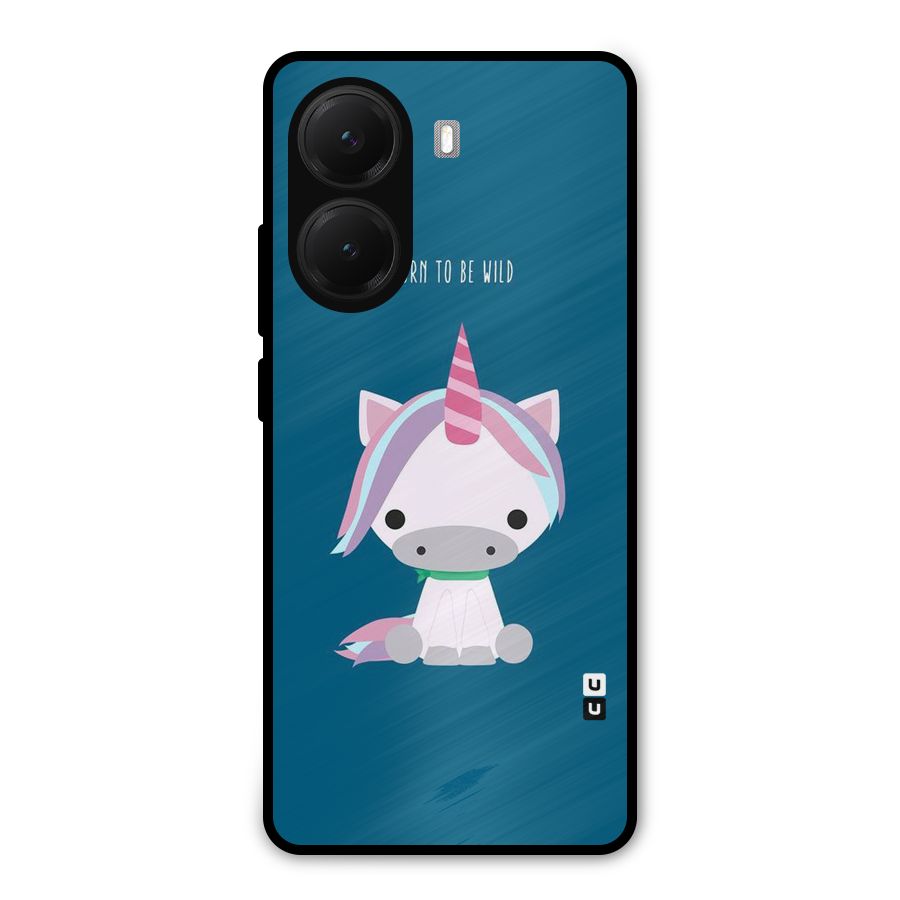 Born Wild Unicorn Metal Back Case for Poco X7 Pro