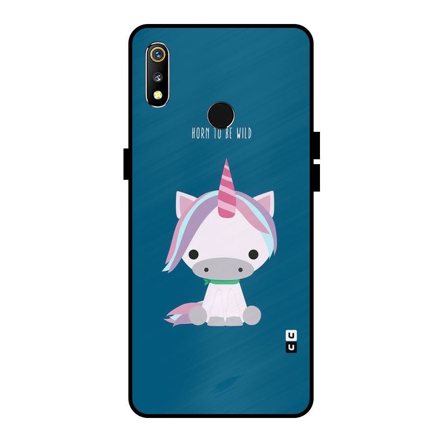 Born Wild Unicorn Metal Back Case for Realme 3i
