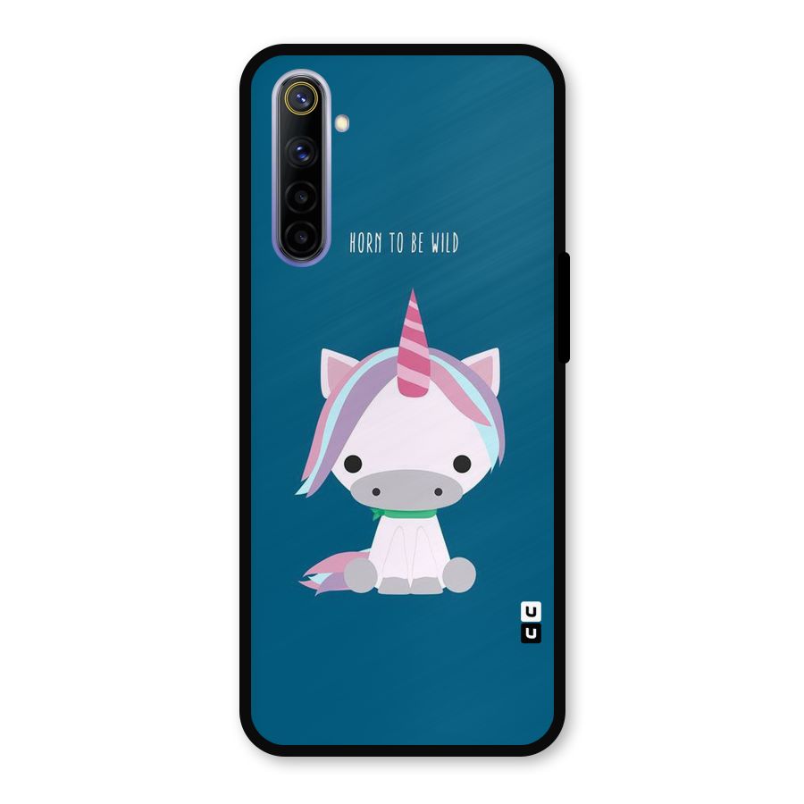 Born Wild Unicorn Metal Back Case for Realme 6
