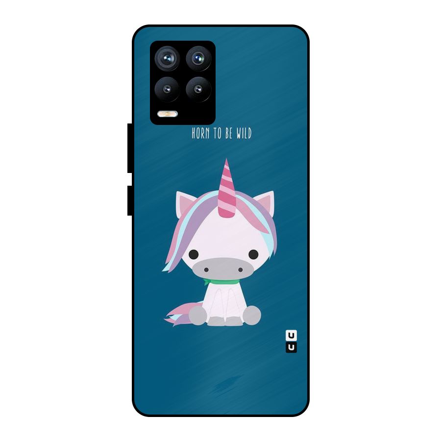 Born Wild Unicorn Metal Back Case for Realme 8 Pro
