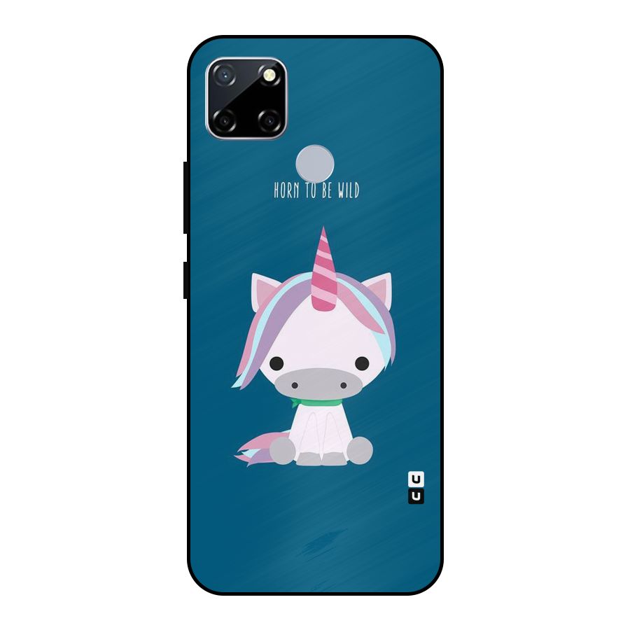 Born Wild Unicorn Metal Back Case for Realme Narzo 20