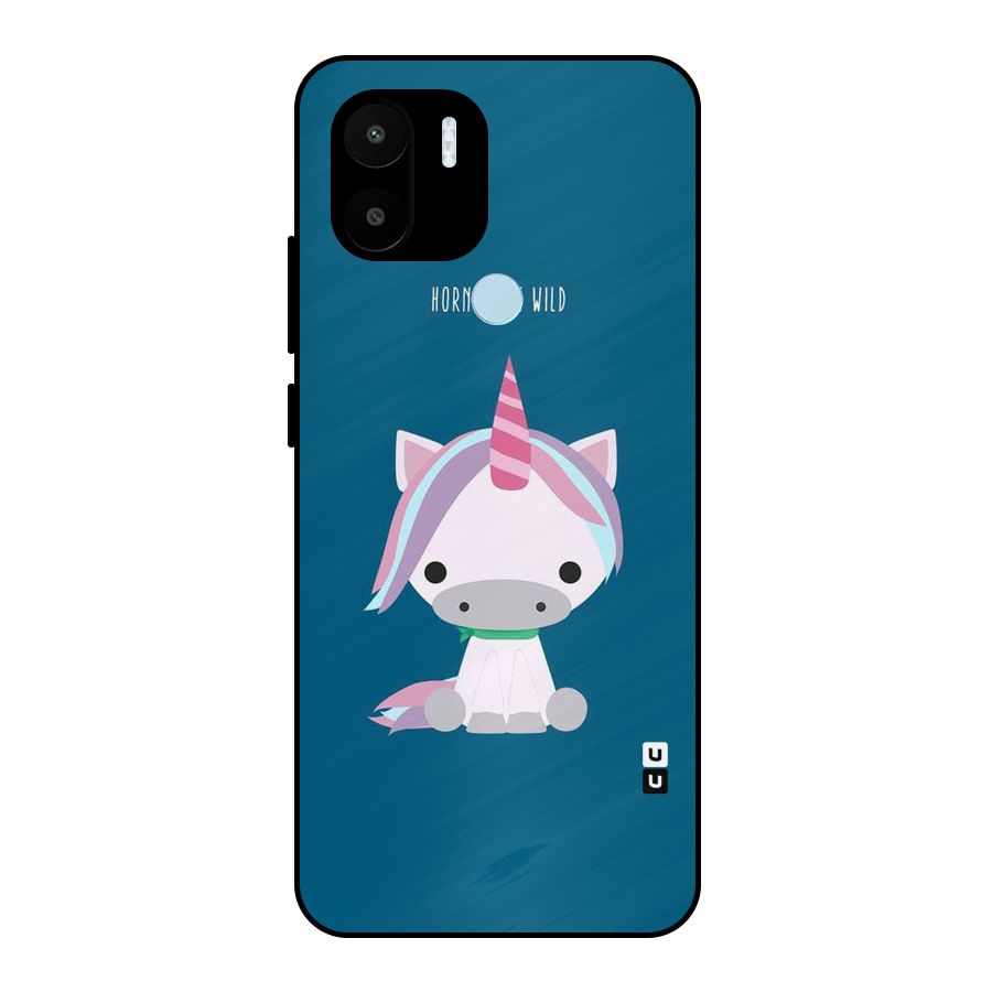 Born Wild Unicorn Metal Back Case for Redmi A2+