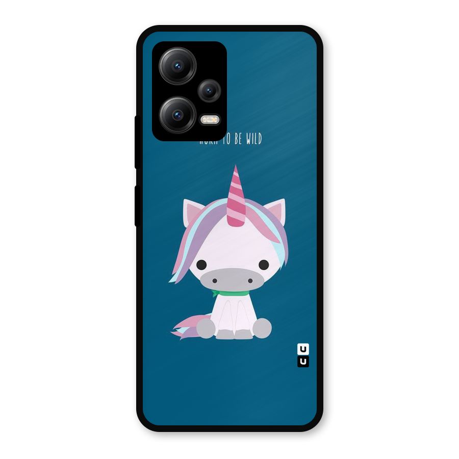Born Wild Unicorn Metal Back Case for Redmi Note 12 5G