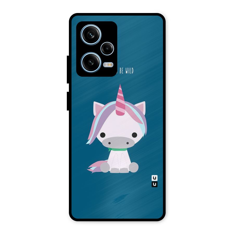 Born Wild Unicorn Metal Back Case for Redmi Note 12 Pro