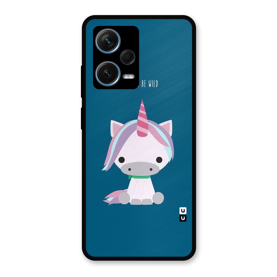 Born Wild Unicorn Metal Back Case for Redmi Note 12 Pro Plus 5G