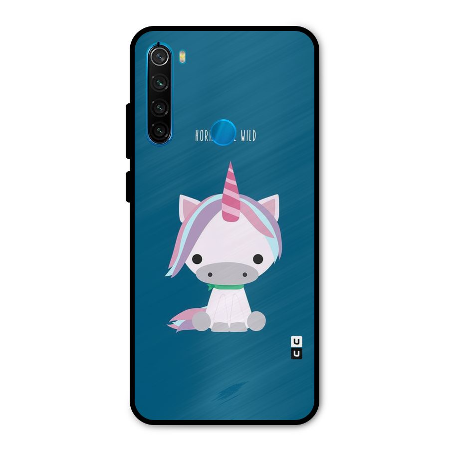 Born Wild Unicorn Metal Back Case for Redmi Note 8