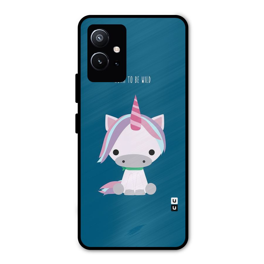 Born Wild Unicorn Metal Back Case for Vivo T1 5G