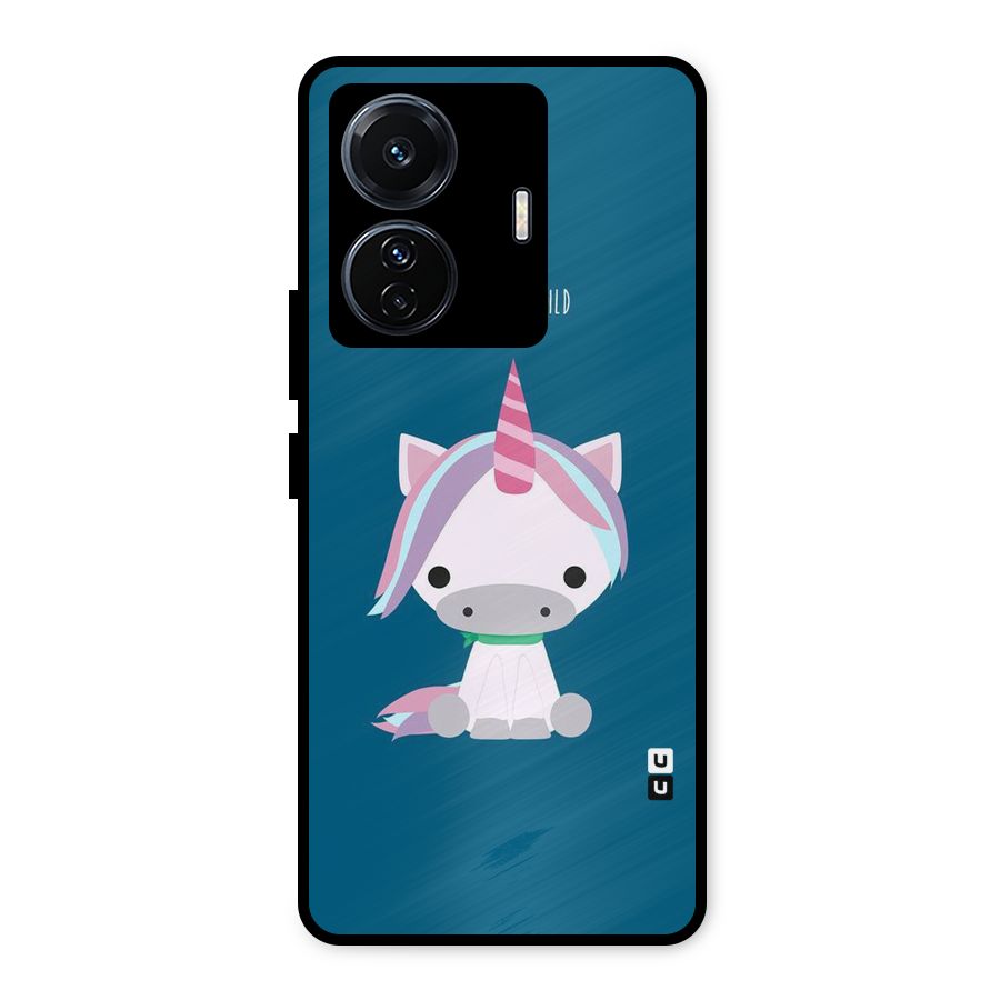 Born Wild Unicorn Metal Back Case for Vivo T1 Pro