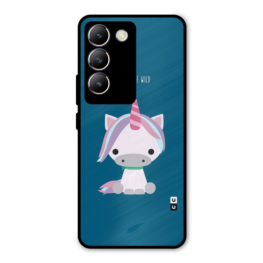 Born Wild Unicorn Metal Back Case for Vivo T3 5G