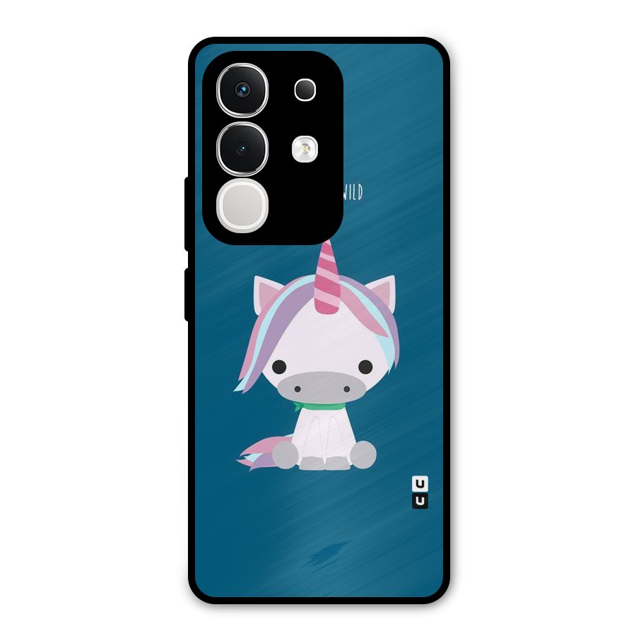 Born Wild Unicorn Metal Back Case for Vivo T4x