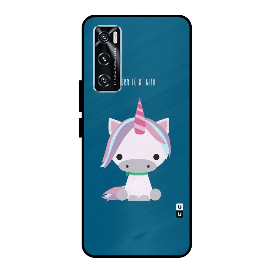 Born Wild Unicorn Metal Back Case for Vivo V20 SE