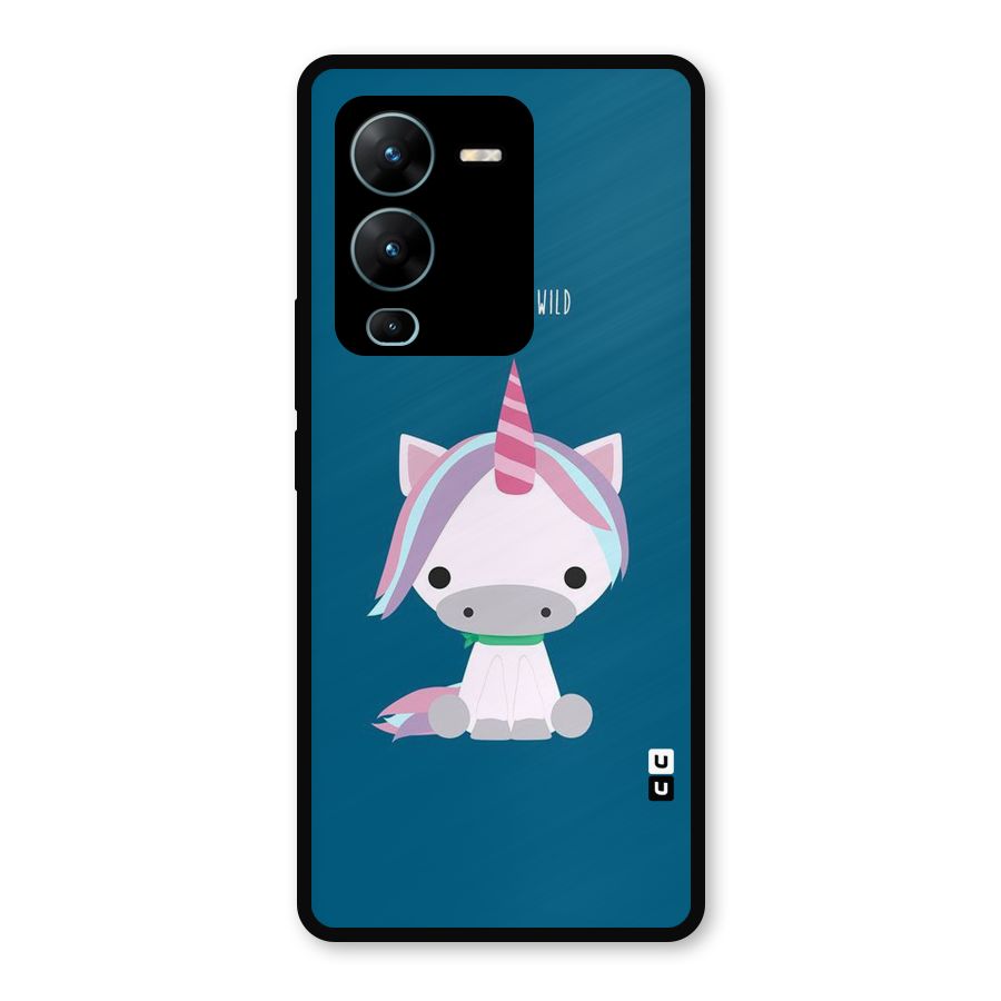 Born Wild Unicorn Metal Back Case for Vivo V25 Pro