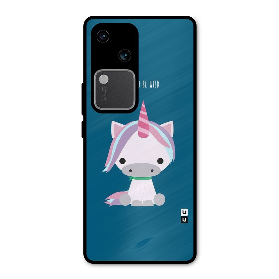 Born Wild Unicorn Metal Back Case for Vivo V30