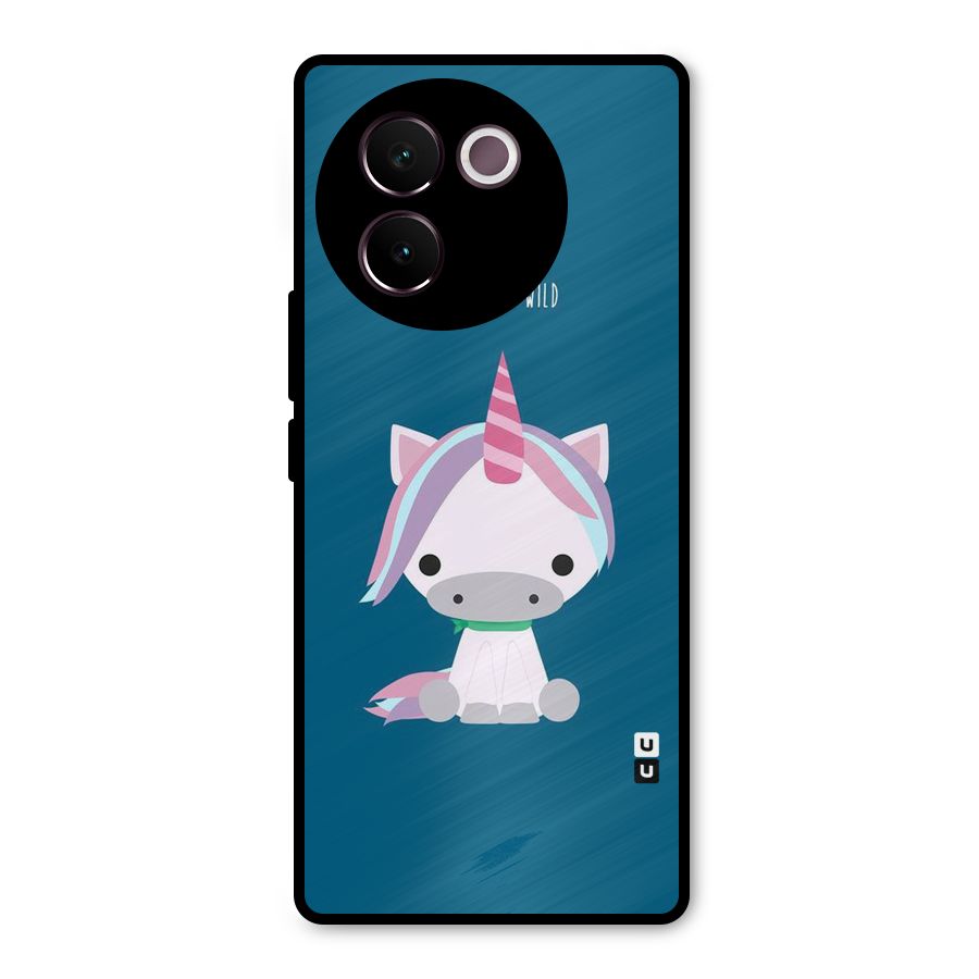 Born Wild Unicorn Metal Back Case for Vivo V30e
