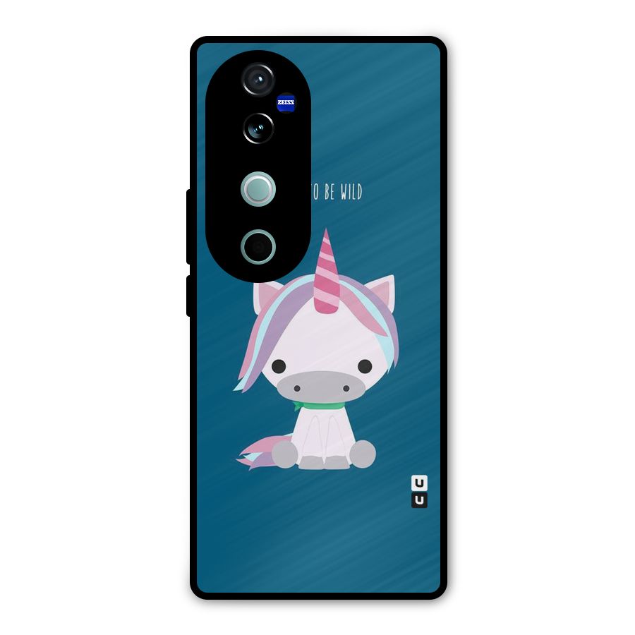 Born Wild Unicorn Metal Back Case for Vivo V40