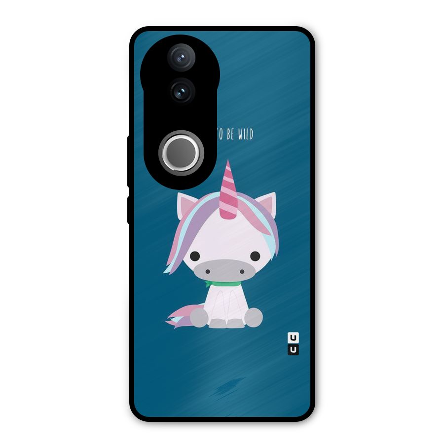 Born Wild Unicorn Metal Back Case for Vivo V50e