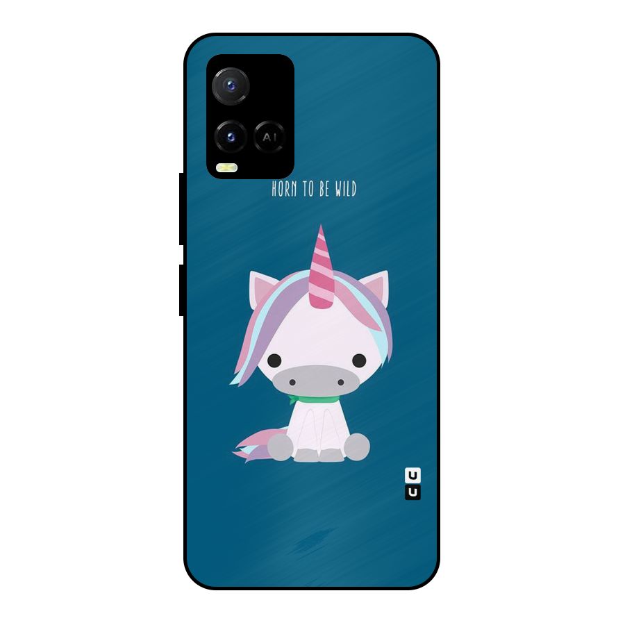 Born Wild Unicorn Metal Back Case for Vivo Y21A
