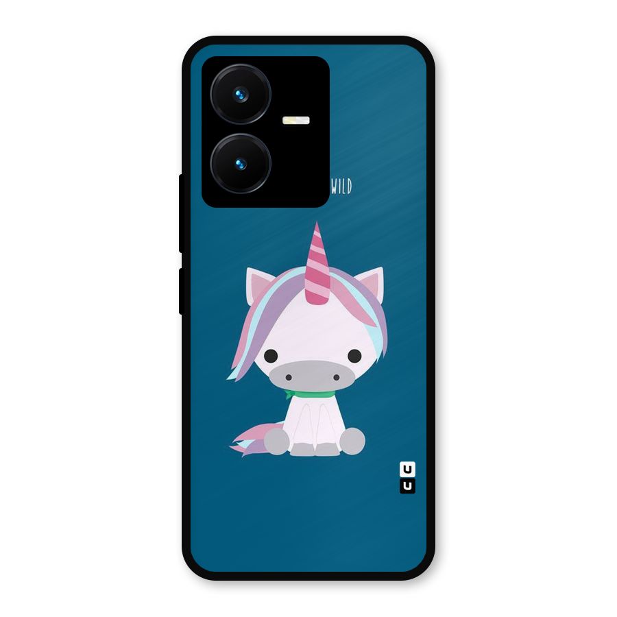 Born Wild Unicorn Metal Back Case for Vivo Y22