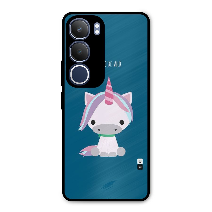 Born Wild Unicorn Metal Back Case for Vivo Y29